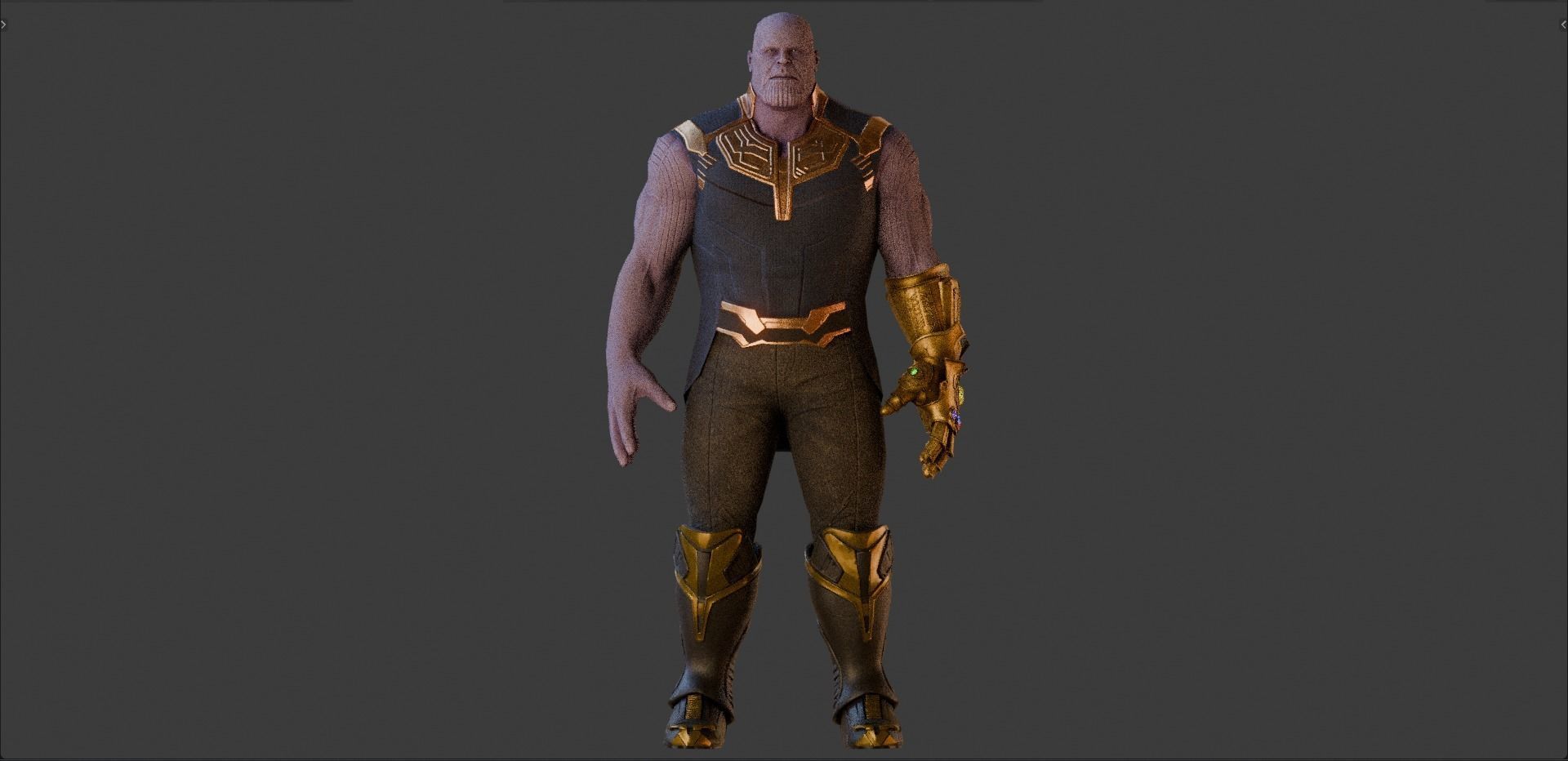 Thanos from Avengers Infinity War  Free low-poly 3D model_8