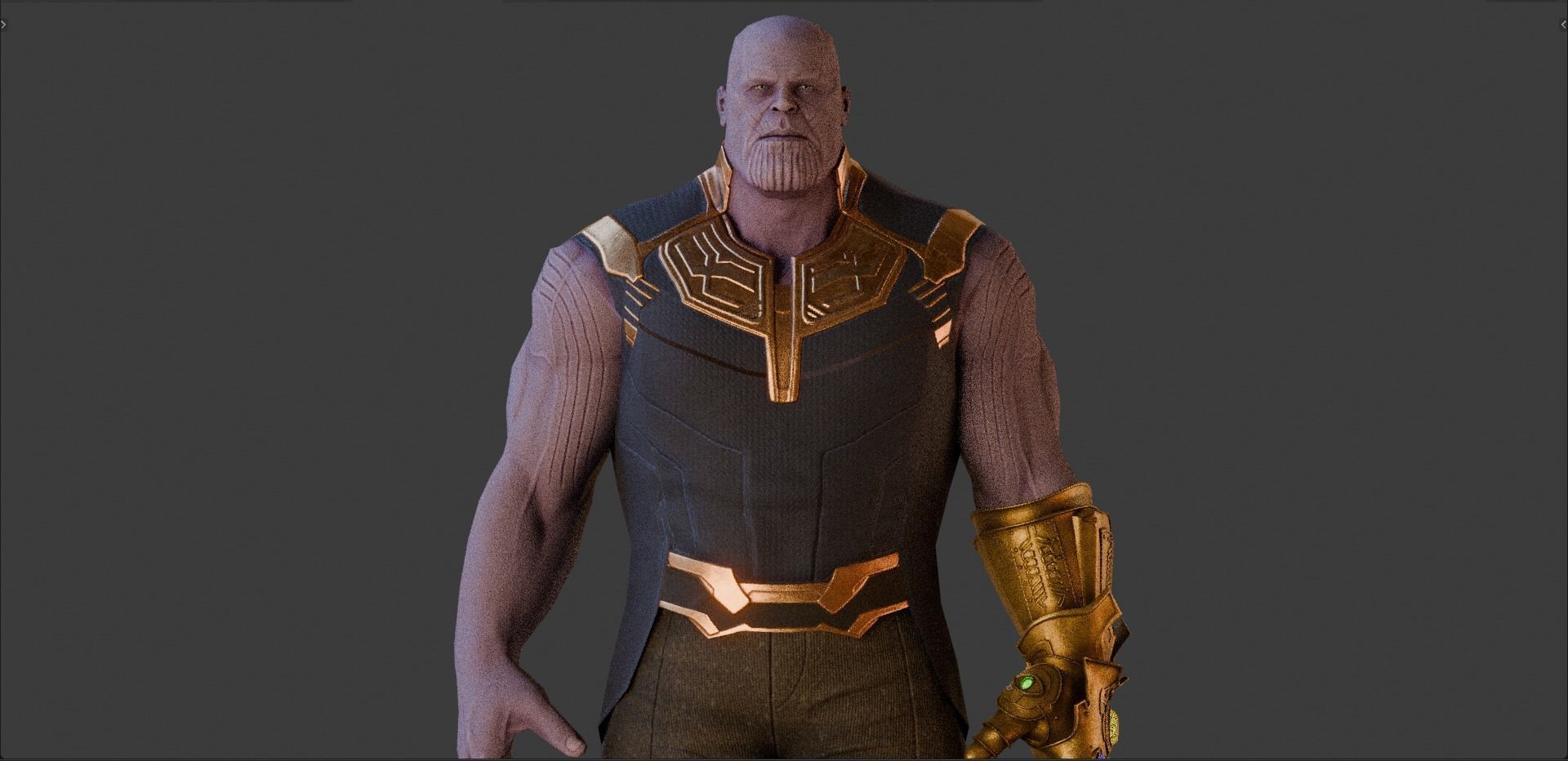Thanos from Avengers Infinity War  Free low-poly 3D model_4
