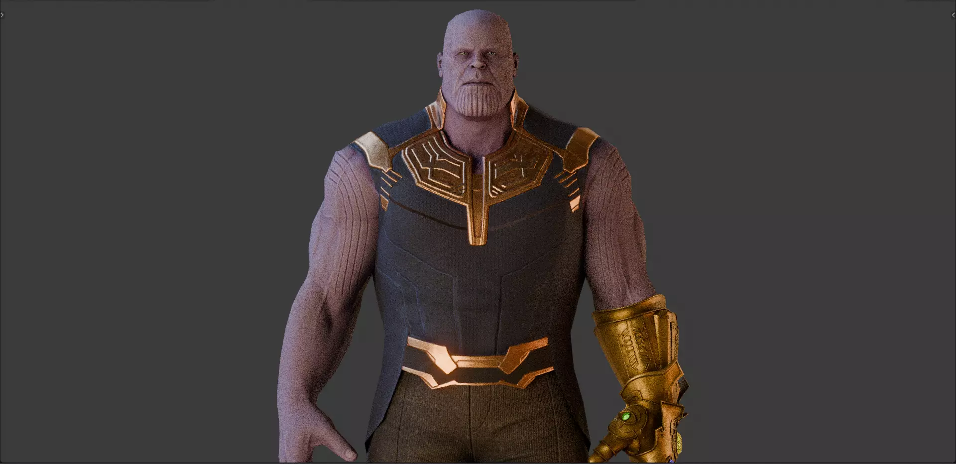 Thanos from Avengers Infinity War  Free low-poly 3D model_0