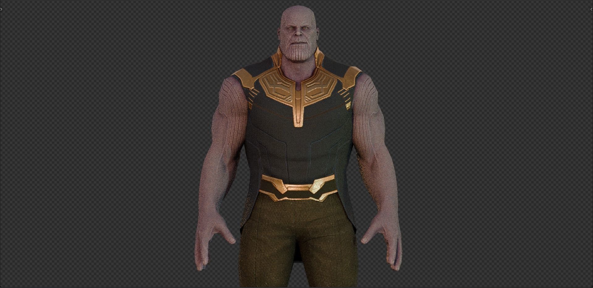 Thanos from Avengers Infinity War  Free low-poly 3D model_11