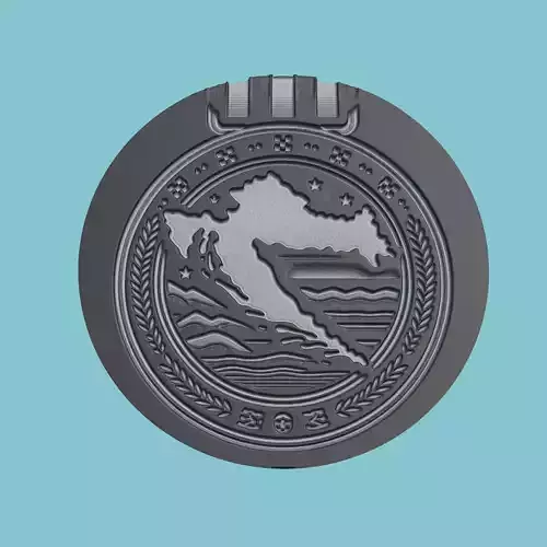 Croatia Map Medallion