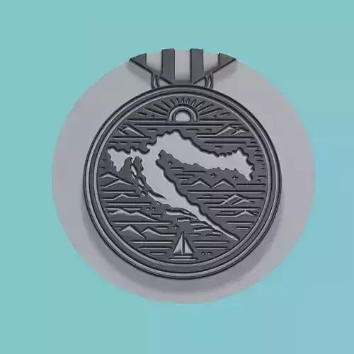 Croatia Map Medallion