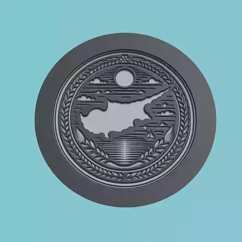 Cyprus Map Medallion