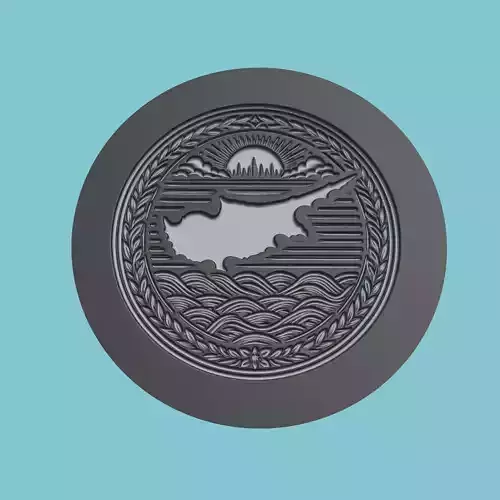 Cyprus Map Medallion