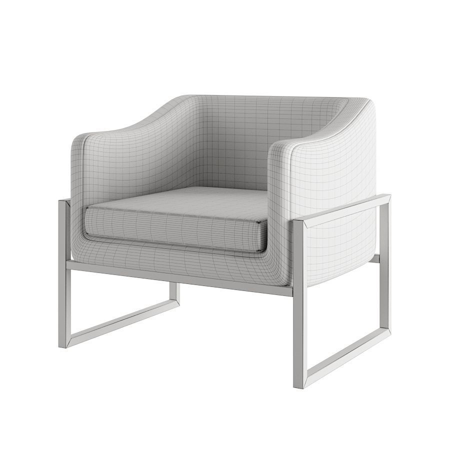 Basic Armchair 3D model_3