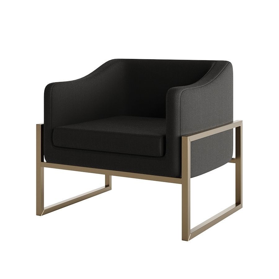 Basic Armchair 3D model_2