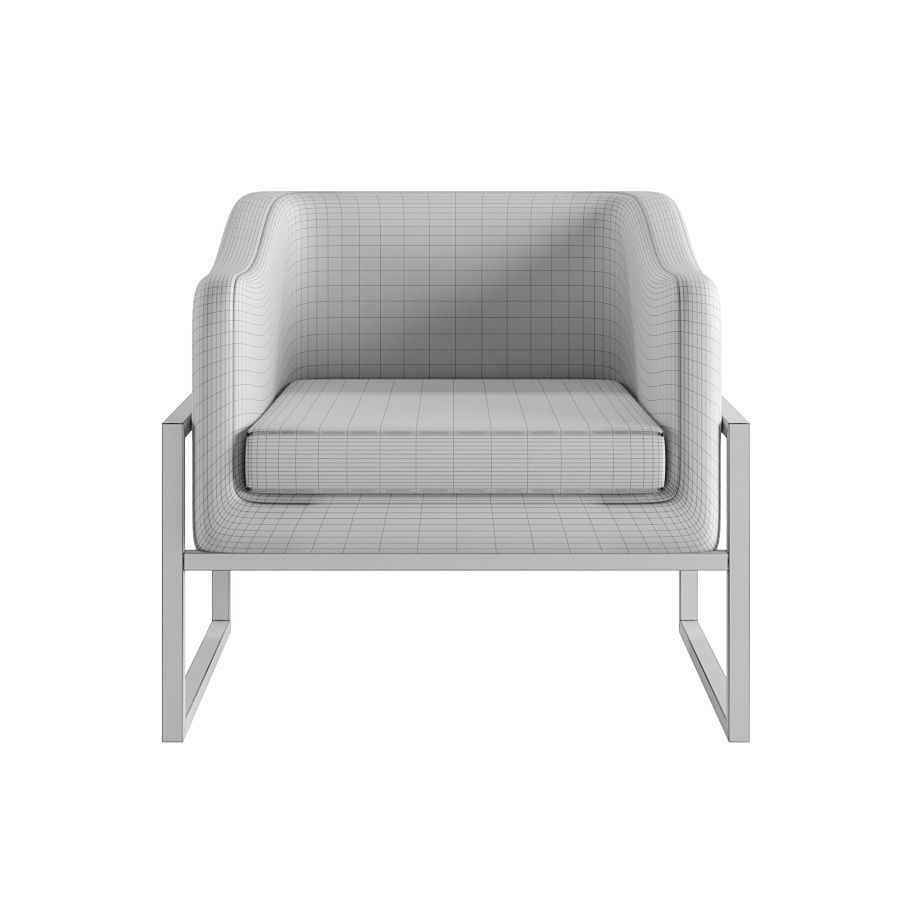 Basic Armchair 3D model_4