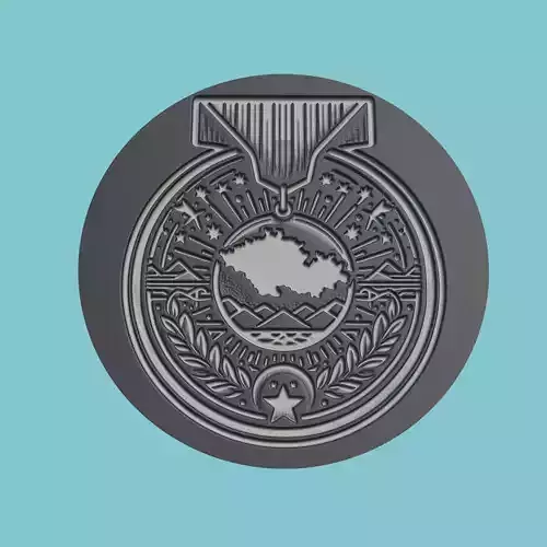 Czech Republic Map Medallion
