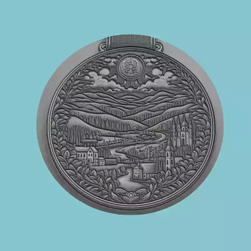 Czech Republic Map Medallion
