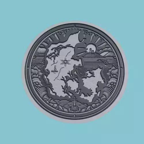 Denmark Map Medallion