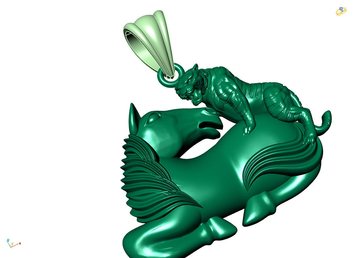 PENDANTS TIGER 3D print model_1