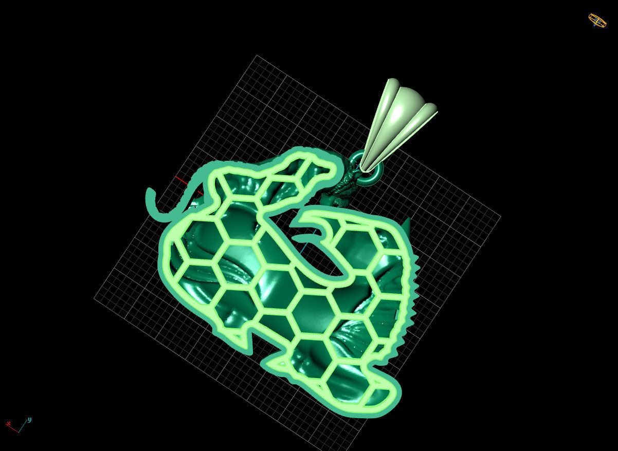 PENDANTS TIGER 3D print model_3