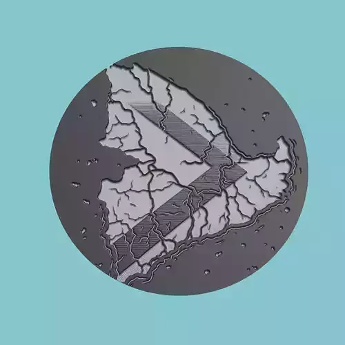 Djibouti Map Medallion