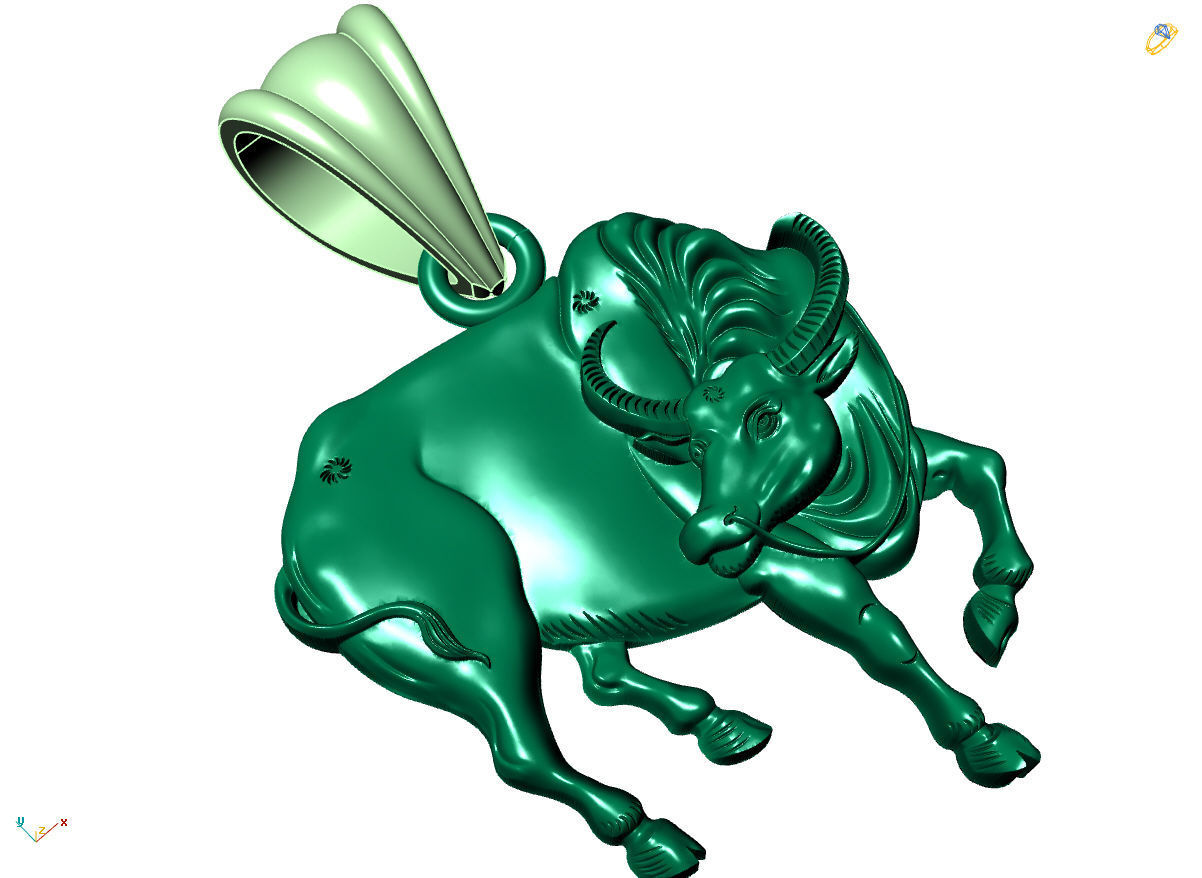 PENDANTS buffalo 3D print model_1
