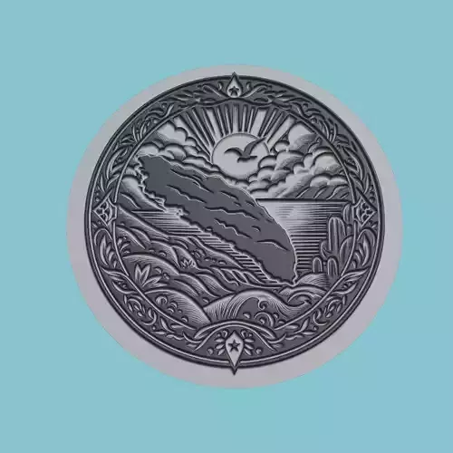 Dominica Map Medallion