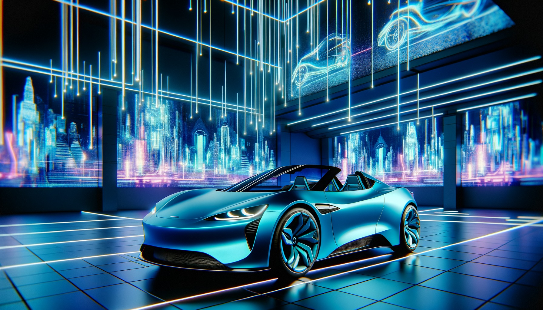 Current Convertible Car 3D model_6