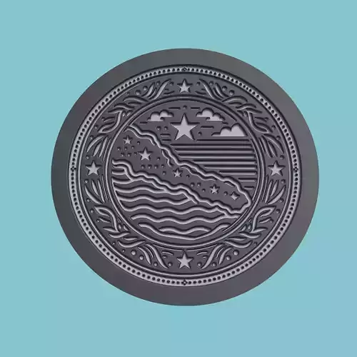 Dominica Map Medallion