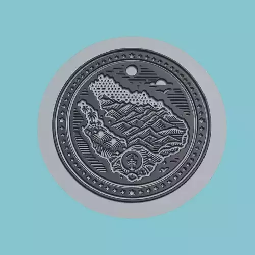 East Timor Map Medallion