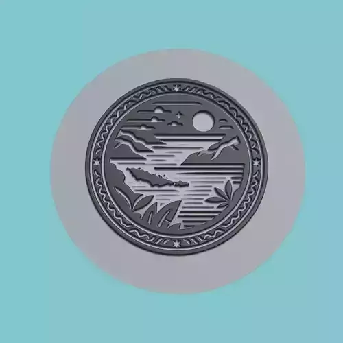 East Timor Map Medallion