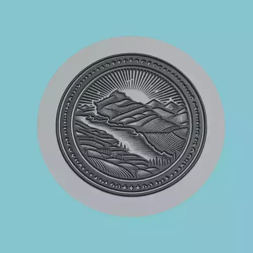 Ecuador Map Medallion