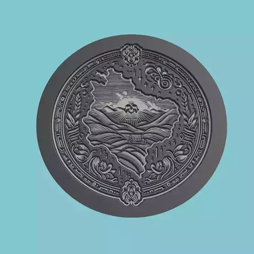 Ecuador Map Medallion 3D print model