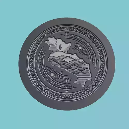 El Salvador Map Medallion