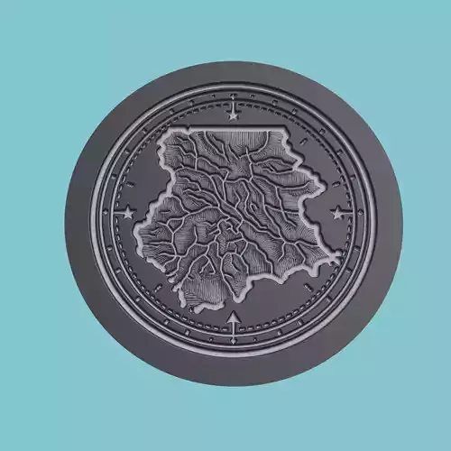 Equatorial Guinea Map Medallion