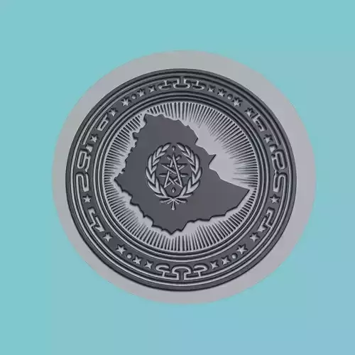 Eritrea Map Medallion 3D print model