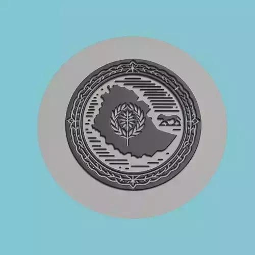 Eritrea Map Medallion
