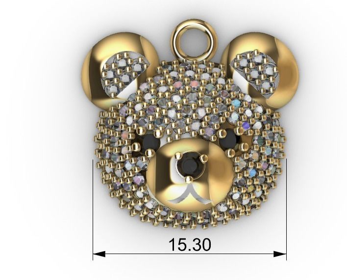 dijes- Colgante de osito  -v- 3D print model_7