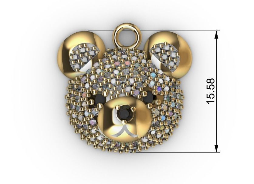 dijes- Colgante de osito  -v- 3D print model_6