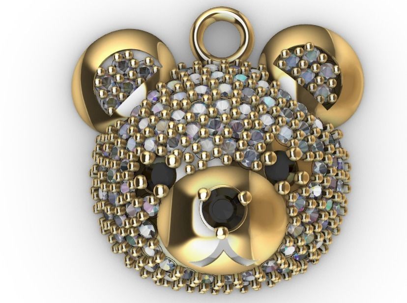 dijes- Colgante de osito  -v- 3D print model_8