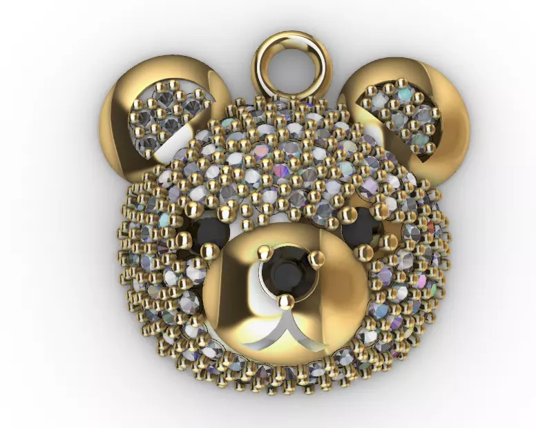 dijes- Colgante de osito  -v- 3D print model_0