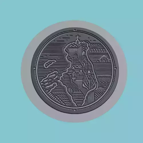 Estonia Map Medallion
