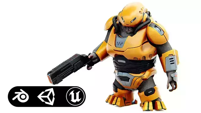 ALIEN TROOPER X-6  Rigged for Unreal Engine - Unity - MIXAMO