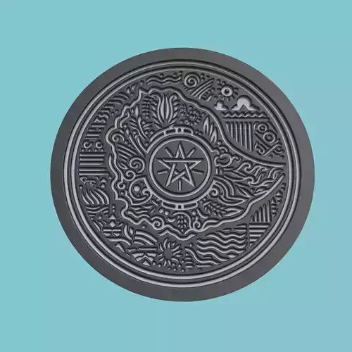 Ethiopia Map Medallion
