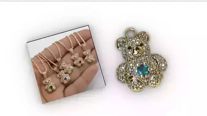 dijes- Colgante de osito panzon -v-