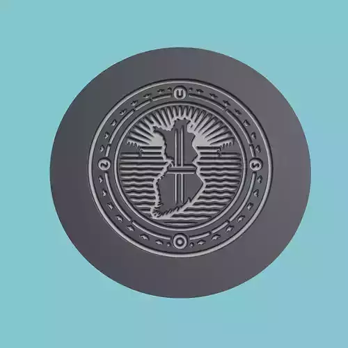 Finland Map Medallion