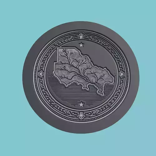 The Gambia Map Medallion