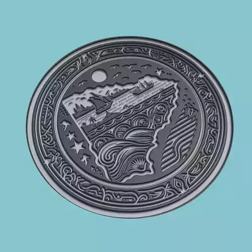 The Gambia Map Medallion