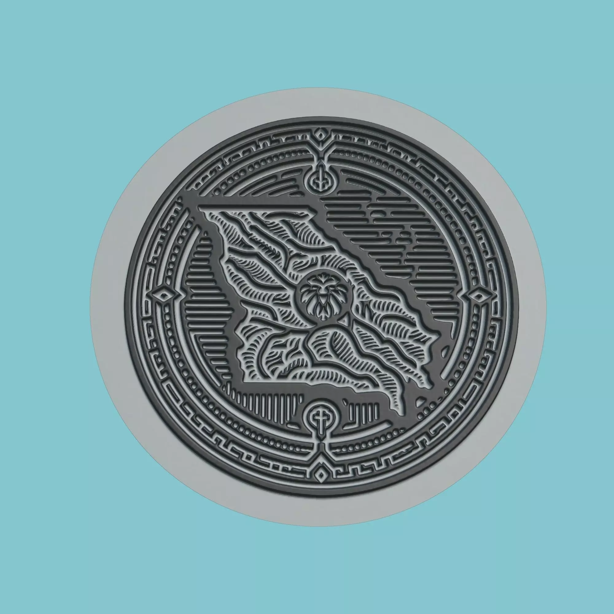 Georgia Map Medallion 3D print model