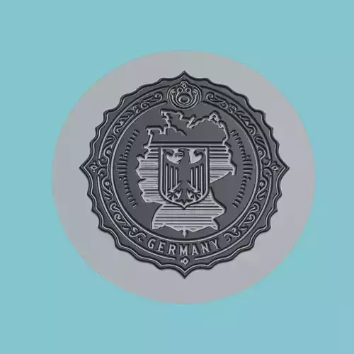 Germany Map Medallion