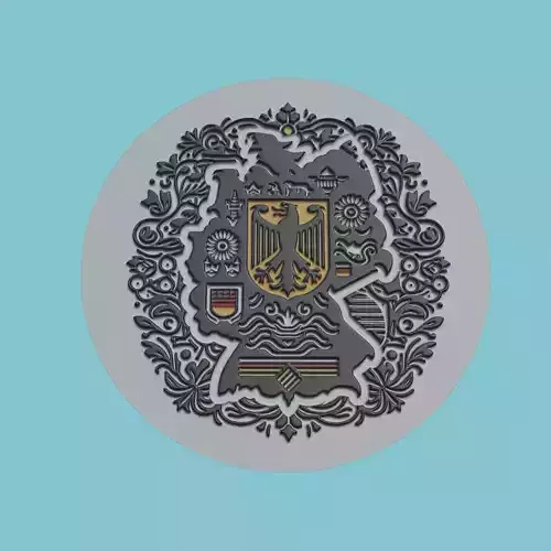 Germany Map Medallion
