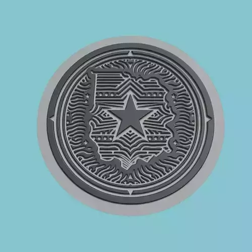 Ghana Map Medallion