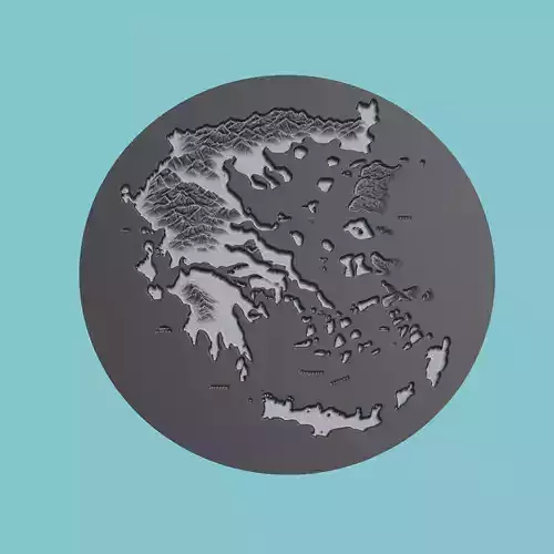 Greece Map Medallion