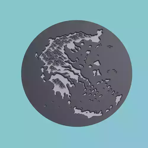 Greece Map Medallion