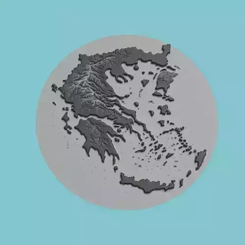 Greece Map Medallion