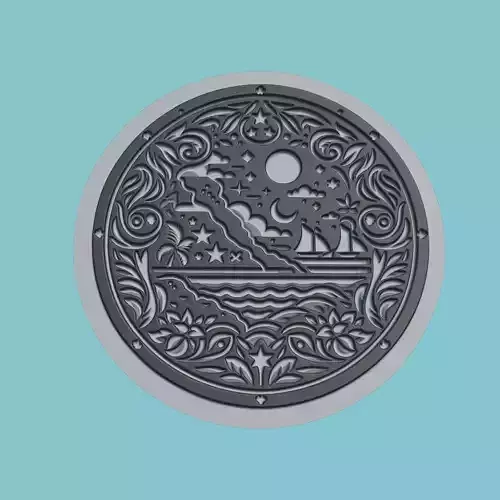 Grenada Map Medallion