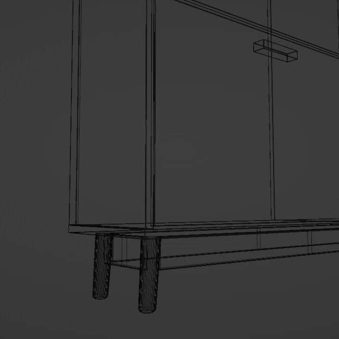 Shoes Rack CL116  3D model_3