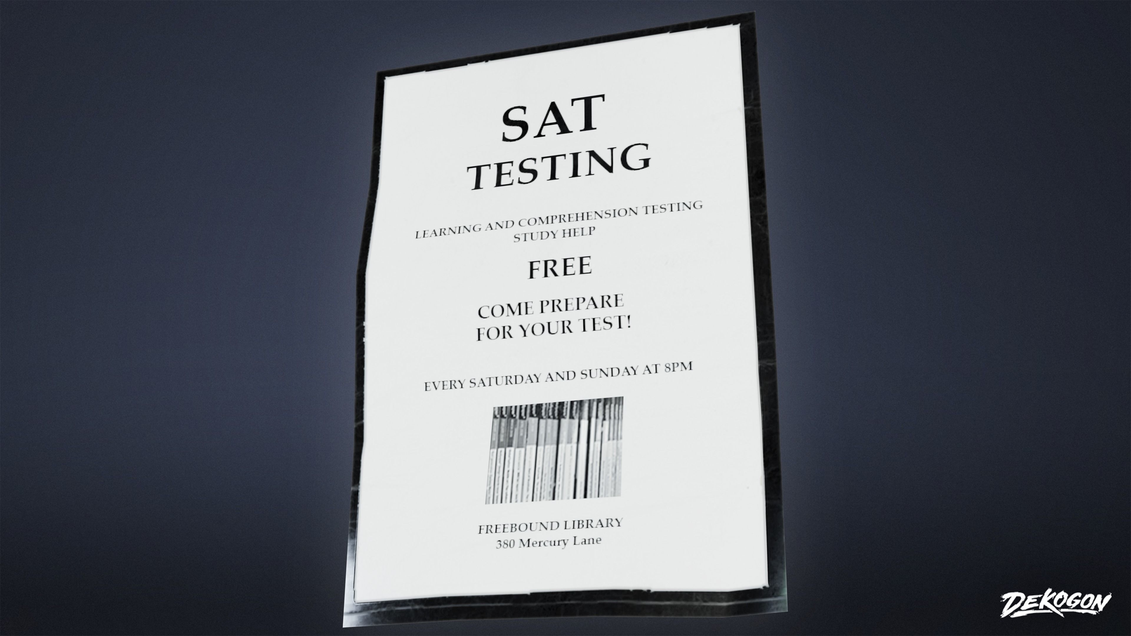 HIGH SCHOOL GYM - School Posters 01 - LOW POLY Low-poly 3D model_5